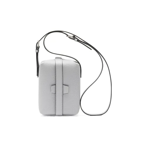 Valextra Tric Trac Телячья кожа Коробка Сумка Сумка Сумка через плечо Сумка через плечо Женская Лаймово-серый