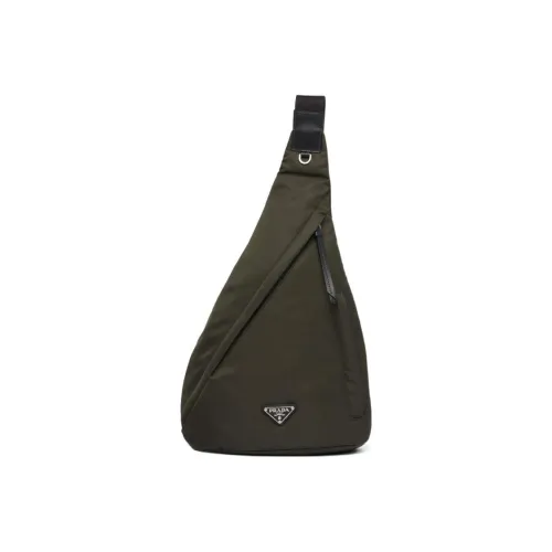 PRADA RE Нейлоновая ткань Одно плечо Сумка через плечо Мужская Хаки
