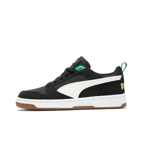 PUMA Rebound v6 Low 75 Years Low Топ Кроссовки для скейтбординга Унисекс Черный белый