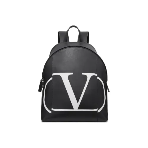 Valentino Vlogo Sheepskin Backpack Men's Black