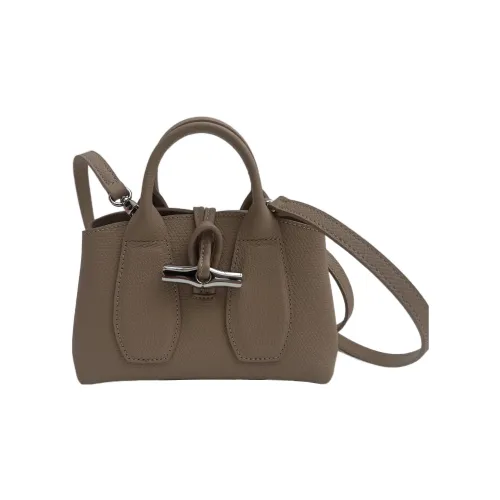 LONGCHAMP Roseau Коровья кожа Big Сумка Сумка через плечо Мини Женская Коричневая