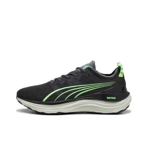 PUMA ForeverRUN Nitro Устойчивый к истиранию MID Топ Повседневные Беговые кроссовки Мужские Черные Зеленые