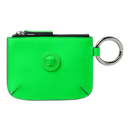 VERSACE Полиэстер Клатч Монета Кошелек Мужской Зеленый