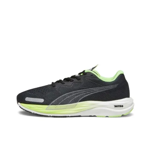 PUMA Velocity Nitro 2 Беговые кроссовки Низкий Топ Черный Зеленый Мужской