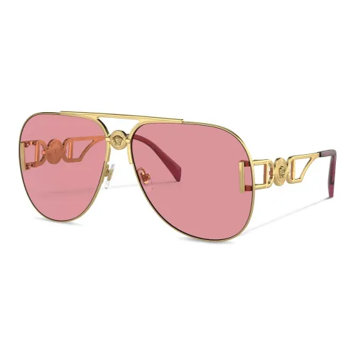 VERSACE Металл Aviator Солнцезащитные очки Женские Золотые