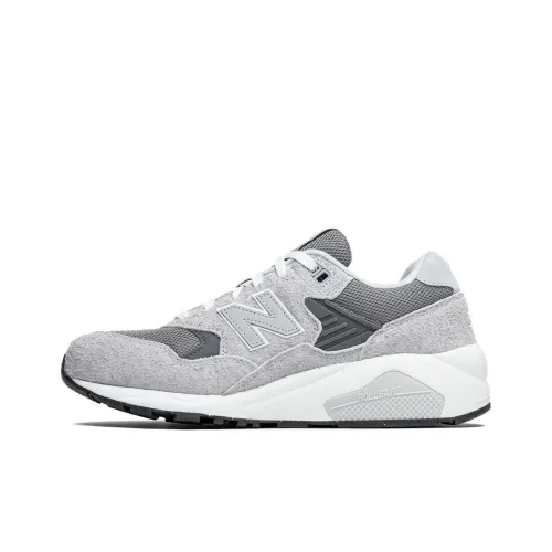 New Balance NB 580 Устойчивые к истиранию Низкие Кроссовки для Бега Унисекс Серый Белый