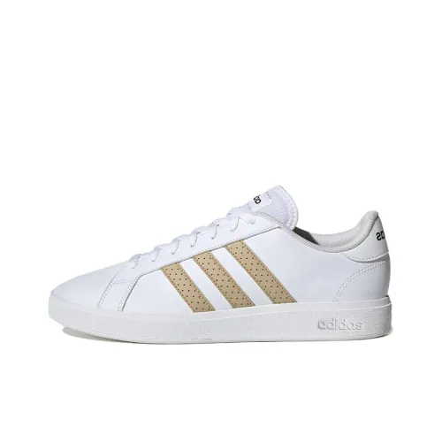 Adidas Neo GRAND COURT Slip-resistant Low Top Скейтборд Кроссовки Мужские Белый Коричневый