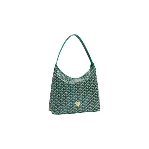 GOYARD Bohème Hobo Холст с кожей Сумка-хобо Сумка на плечо Сумка на плечо Женская Зеленый Хаки Сердце Edition