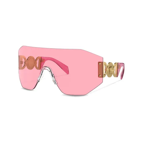 VERSACE Металл Нерегулярная форма Солнцезащитные очки Женские Розовый
