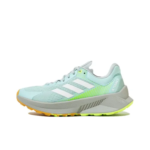 adidas Terrex Soulstride Trail Slip Resistant Low Top Trail Беговые кроссовки Женские Синий желтый