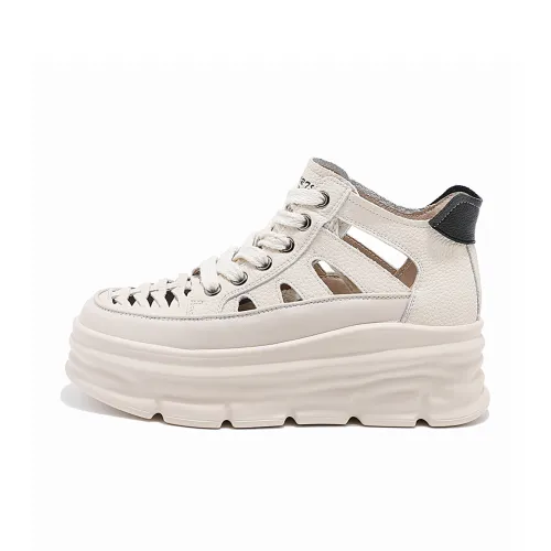 BAIJIHONG Повседневный Низкий Топ Бежевый Женский