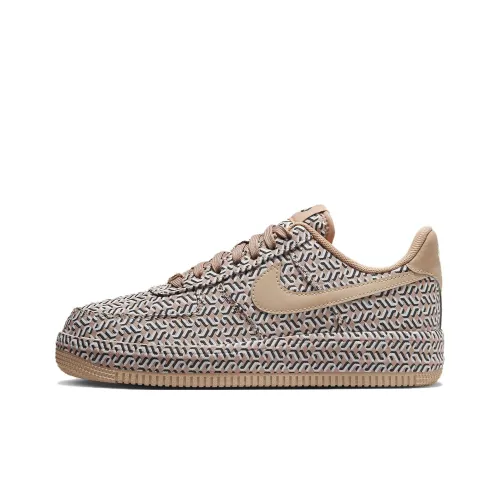 Nike Air FORCE 1 Кроссовки для скейтбординга Низкие Кроссовки Коричнево-черные Женские
