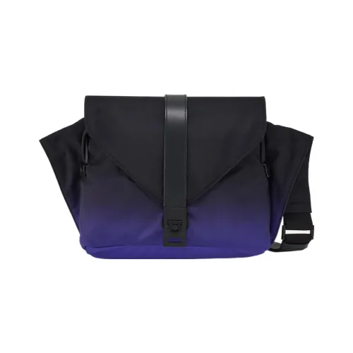 FERRAGAMO Телячья кожа Сумка через плечо Стандартная Мужская Черная Синяя