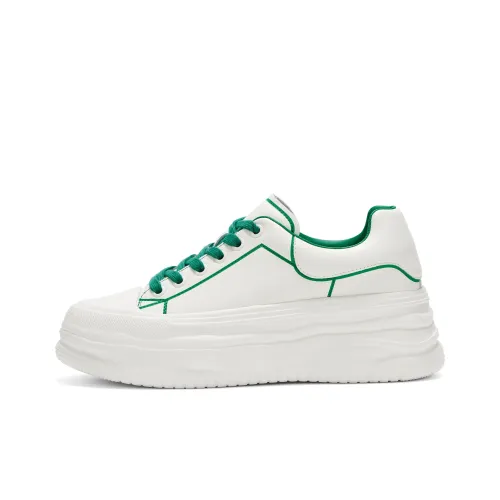 TOOMANYSHOES Зеленый Meadows Low Топ Повседневная обувь Женская Белая