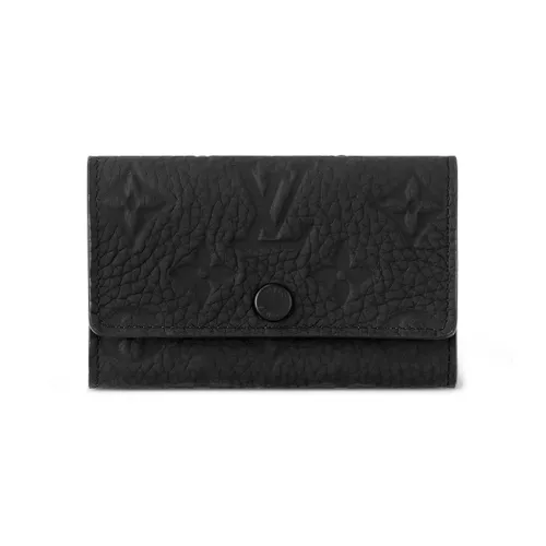 LOUIS VUITTON Кожа с коровьей кожей отделка Key Pouch мужской черный
