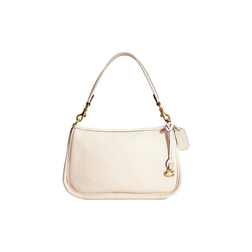 COACH Cary Pebble Кожа Плечевая Сумка Сумка Сумка через плечо Сумка через плечо Большая Женская Белая