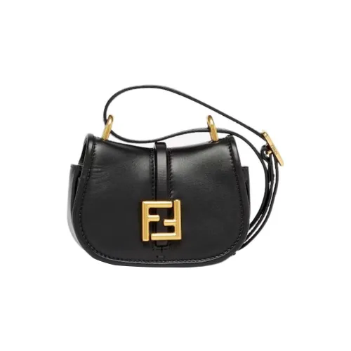 FENDI Сумка через плечо из коровьей кожи Extra Mini Женская Черная