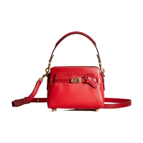 COACH Tate Кожа Через плечо Сумка Маленькая Женская Красная