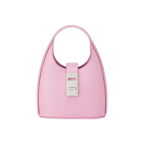 Ferragamo Сумка-хобо из коровьей кожи сумка на одно плечо мини женская розовая