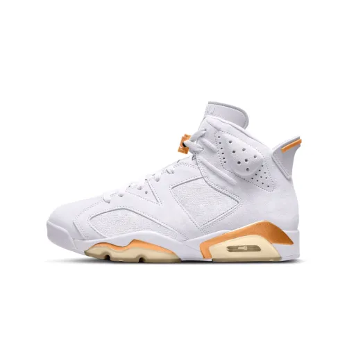 Jordan Air Jordan 6 Craft 'Небесное Золото' Амортизация MID Топ Винтажные Баскетбольные Кроссовки Мужские Белый Оранжевый