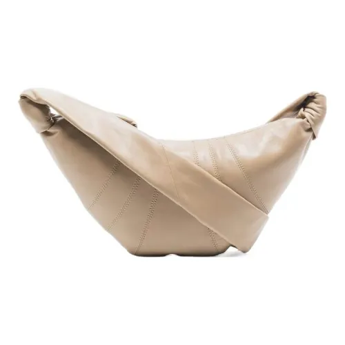 Lemaire Croissant Series Сумка Croissant из овечьей шкуры Сумка через плечо Маленькая Женская Бежевая