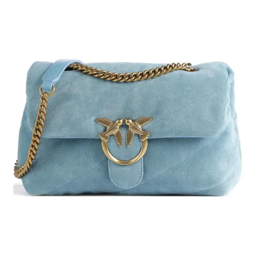 PINKO Замша с Телячьей Кожей GOD OF Вино Сумка Сумка через плечо Женская Синяя