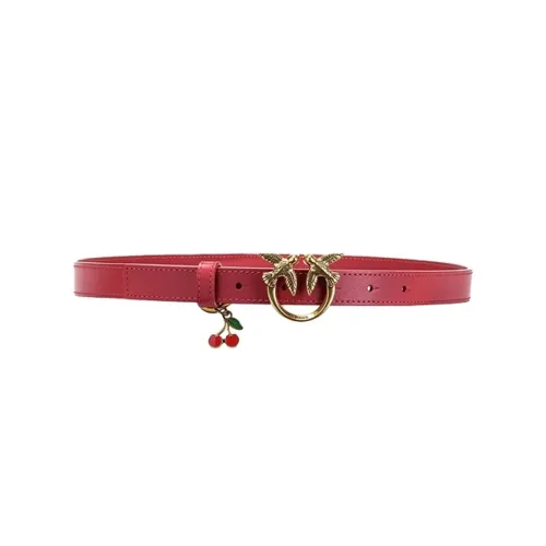 PINKO Коровья кожа Ремни Красный Женские