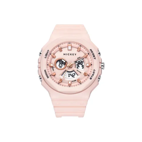 Disney Mickey Series Электронный Механизм TPU Ремешок Часы Унисекс Розовый Циферблат