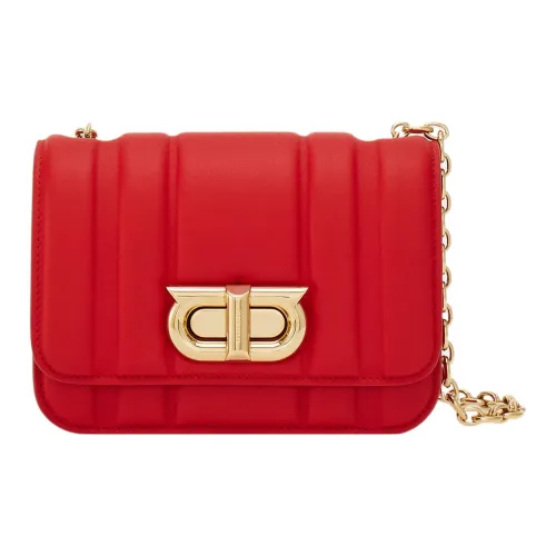 FERRAGAMO Коровья кожа Сумка через плечо Мини Женская Красная