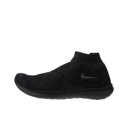 nike Free RN Амортизаторы Slip-resistant MID Топ Повседневные Беговые кроссовки Мужские Черные