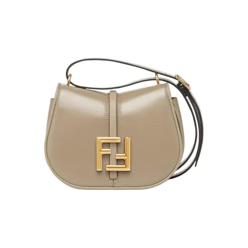 FENDI Телячья кожа Сумка через плечо Мини Женская Голубино-серый