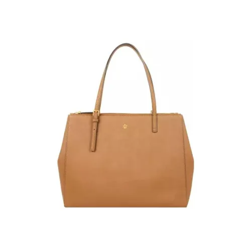 TORY BURCH TB Emerson Коровья кожа Тоут Сумка Сумка для покупок Сумка на плечо Сумка Большая Женская Карамельно-коричневая