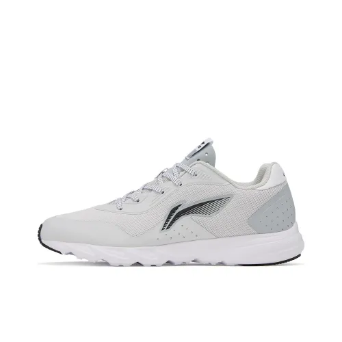 LiNing Slip-resistant Breathable Lightweight Low-Top Running Shoes Men's Gray LiNing Противоскользящие Дышащие Легкие Низкие Кроссовки для Бега Мужские Серые