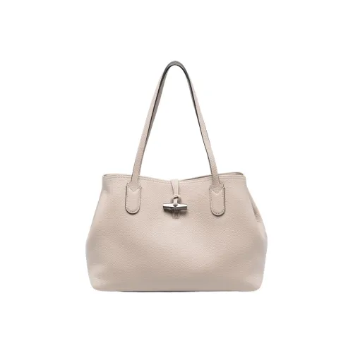 LONGCHAMP Roseau Коровья кожа Тоут Сумка Сумка для покупок Сумка Сумка через плечо Большая Женская Светлый Бежевый