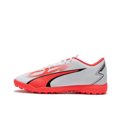PUMA Ultra Play TF Шипы Твердый грунт Искусственные шипы Устойчивые к истиранию Футбольные бутсы Мужские Белый Красный Черный