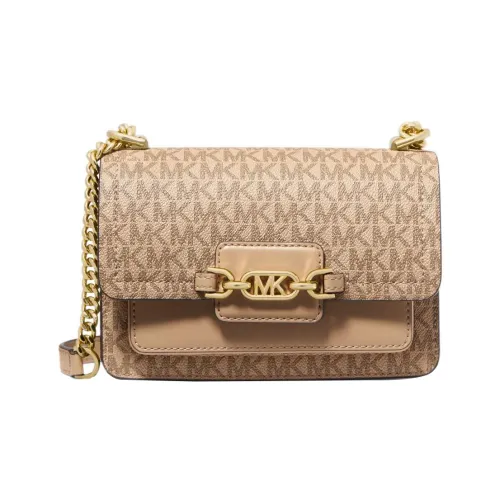 MICHAEL KORS Heather Маленькая Квадратная Сумка Сумка с Цепочкой Сумка через плечо Экстра Маленькая Женская Коричневая