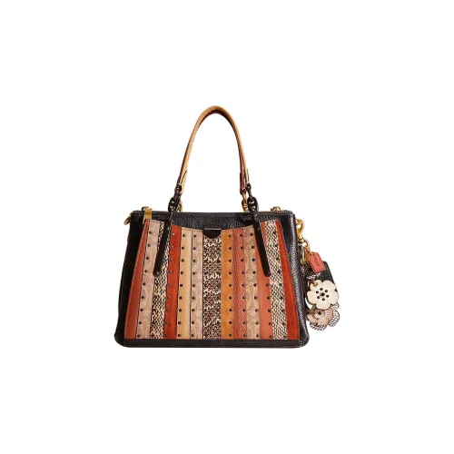 COACH Кожа Тоут Сумка Сумка для покупок Сумка Сумка через плечо Большая Женская Многоцветная