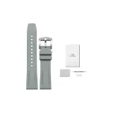 Асфальтовый серый - фторкаучук - серебристая пряжка