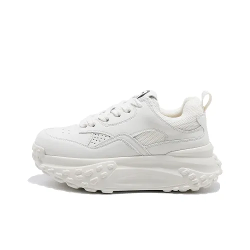 BAIJIHONG Износостойкий Низкий Топ Повседневная Обувь 6 см Женская Белая