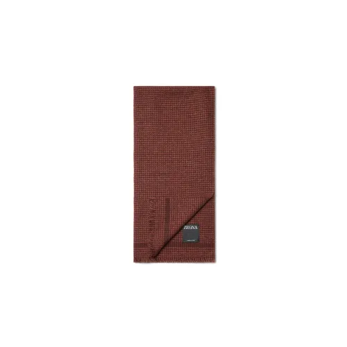 Ermenegildo Zegna Вязаные шарфы Темно-кофейный Унисекс