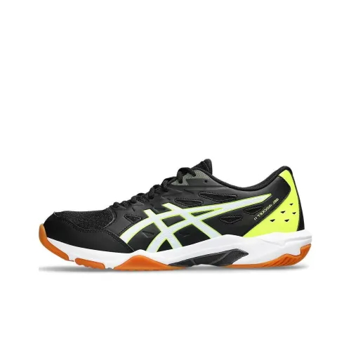 Asics 11 Slip-Resistant Низкие Кроссовки для Тренировок Мужские Черные Желтые Апельсиновые