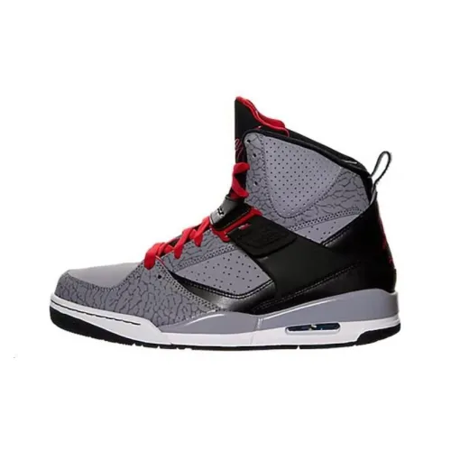 Jordan Flight 45 High противоскользящий и дышащий высокий топ винтажные баскетбольные кроссовки мужские серый черный