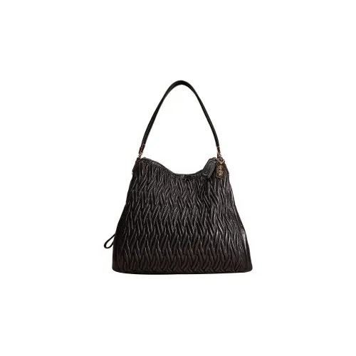 COACH Madison Кожа Сумка-хобо Сумка Сумка через плечо Большая Женская Черная