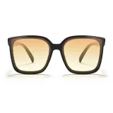 Черная резинка с линзами закатно-желтого цвета