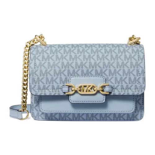 MICHAEL KORS Покрытый холст Маленькая квадратная сумка сумка с цепочкой сумка через плечо экстра маленькая женская синяя