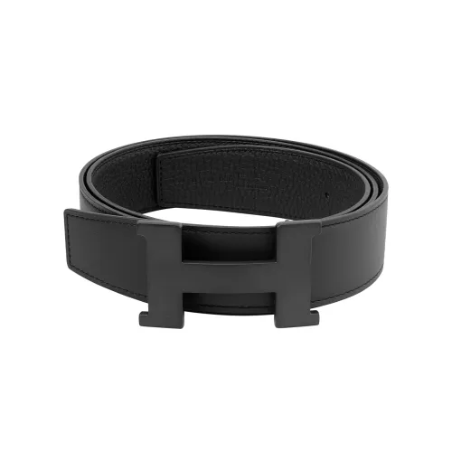 HERMES Телячья кожа Кожаные ремни Мужской Черный Ширина 3,8 см