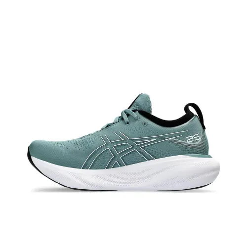 Asics Gel Nimbus 25 Low Топ Беговые кроссовки Мужские Зеленый Белый