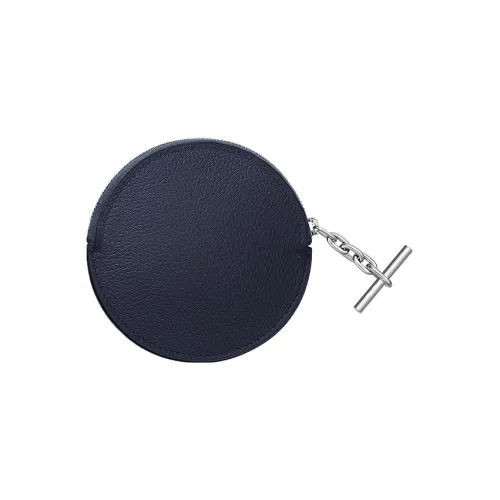 HERMES Ремень Evercolor Телячья кожа Монета Кошелек Женские 2Z BLEU NUIT Полночный синий