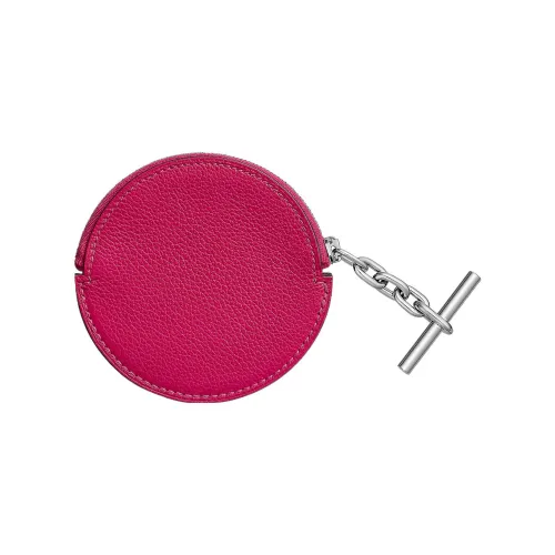 HERMES Ремень из кожи Evercolor кошелек для монет женский 90 цвет Framboise (малиновый)