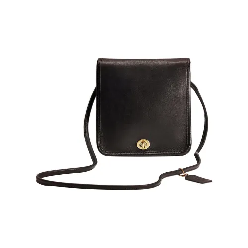 COACH Компактная сумка из дубленой кожи маленькая квадратная сумка сумка через плечо маленькая женская черная